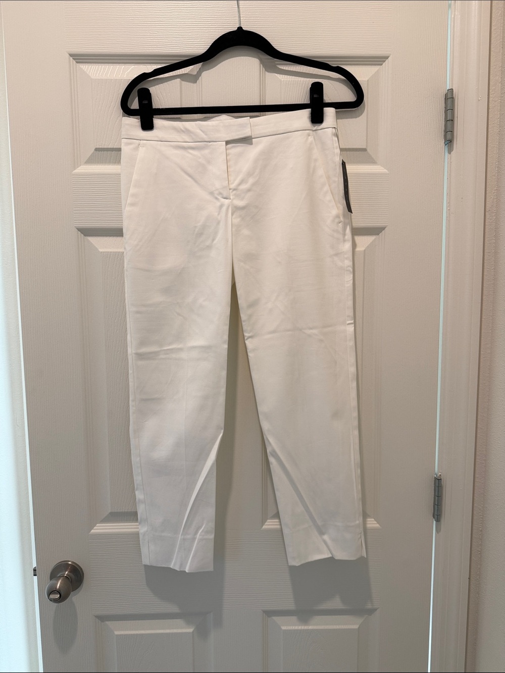 Theory White Tailored Cropped Ankle Pants size 4